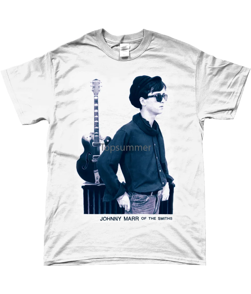 The Smiths Johnny Marr 1984 Maglietta Bianca Morrissey