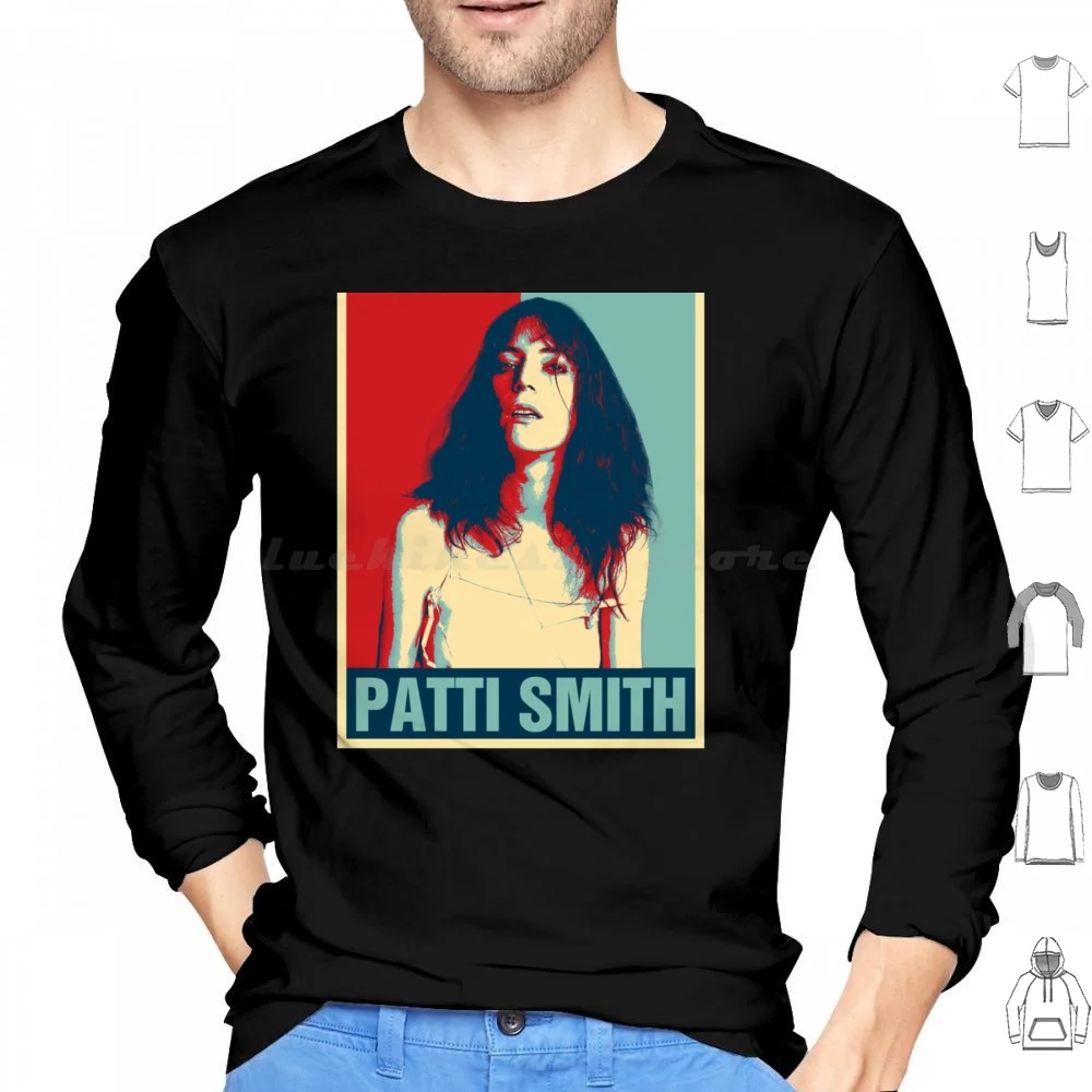 Retro Hope Style Patti Smith Felpe Con Cappuccio Manica Lunga Patti Smith Punk Anni '70 Musica New York Vintage Patti Horses Retro 80S