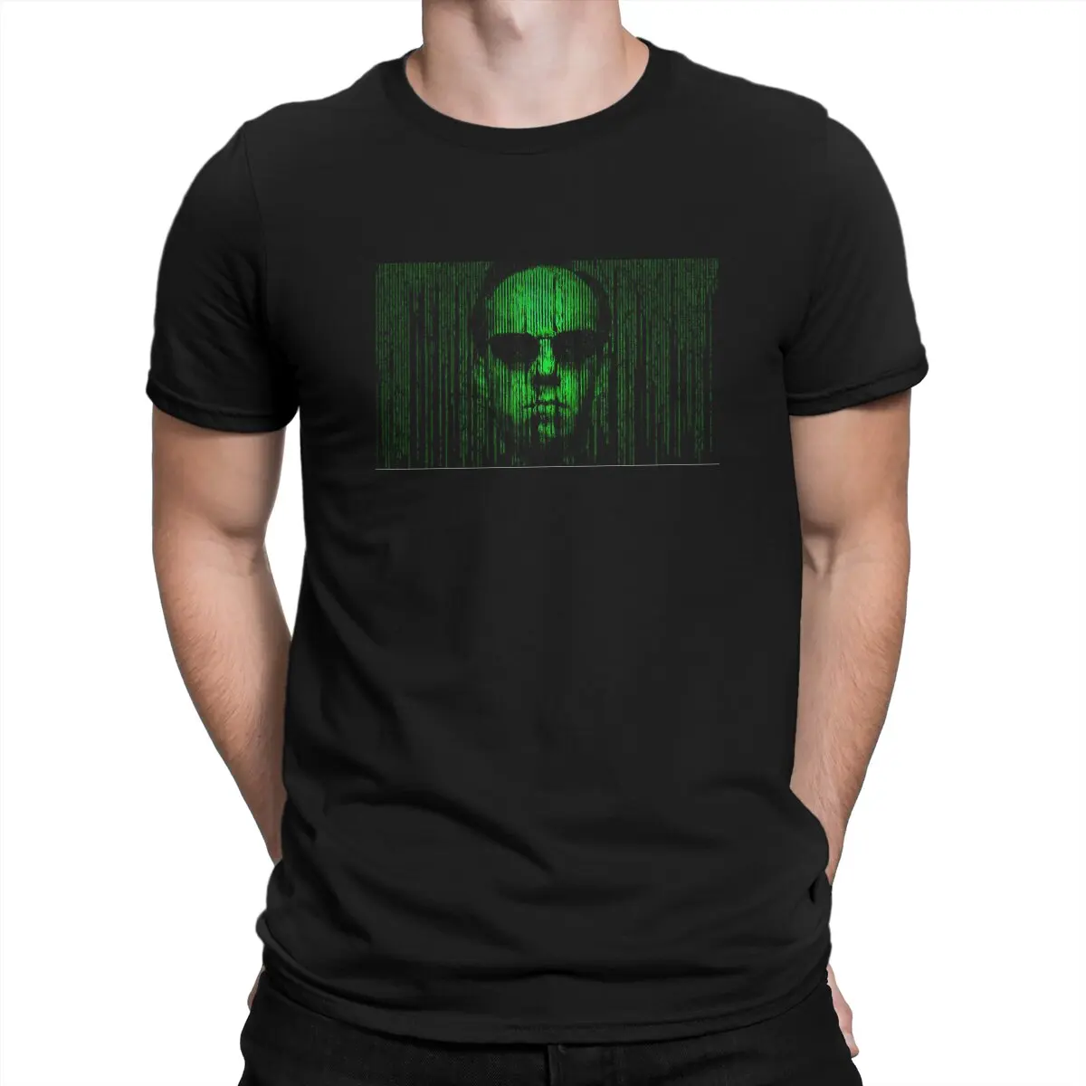 Movie The Matrix Agent Smith Tshirt Homme Abbigliamento Uomo Blusas T Shirt Per Uomo