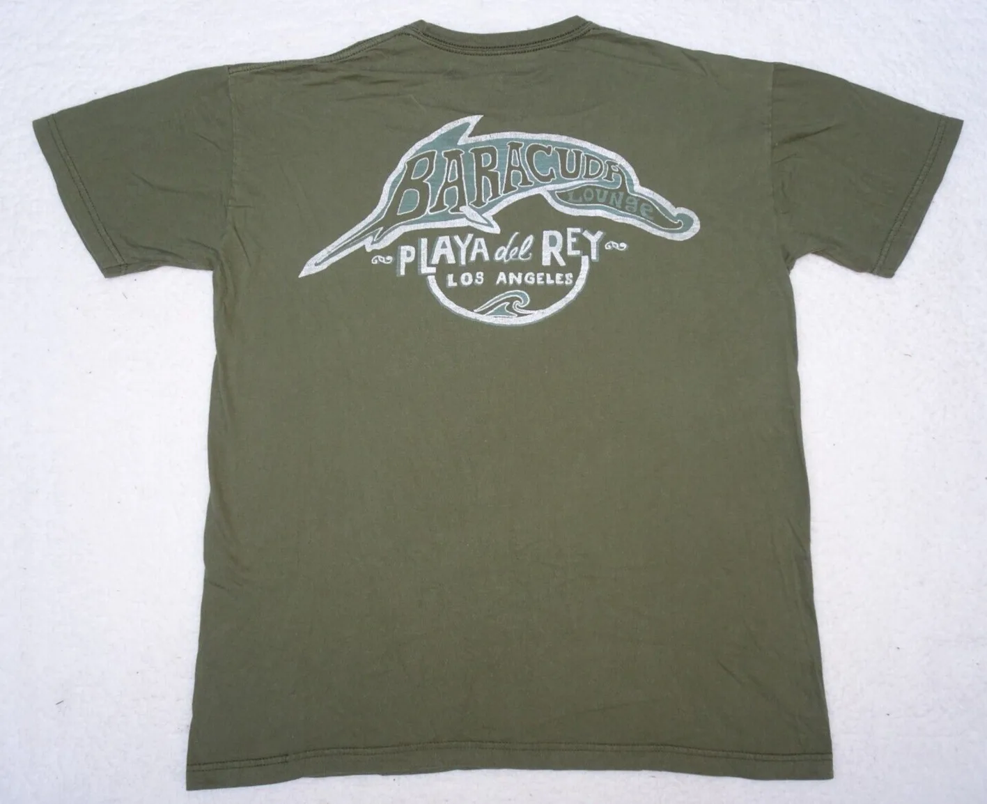 Maglietta Da Surf Gordon & Smith Baracuda Lounge Playa Del Rey La Large Army Green