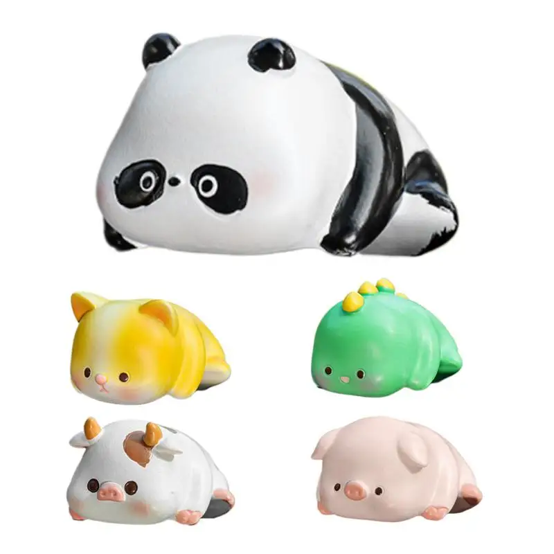 Panda Dashboard Ornament Decoration Mini Cartoon Toy Car Ornament Auto Motorcycle Car Supplies Ciondolo Decor Decorazione D'Interni