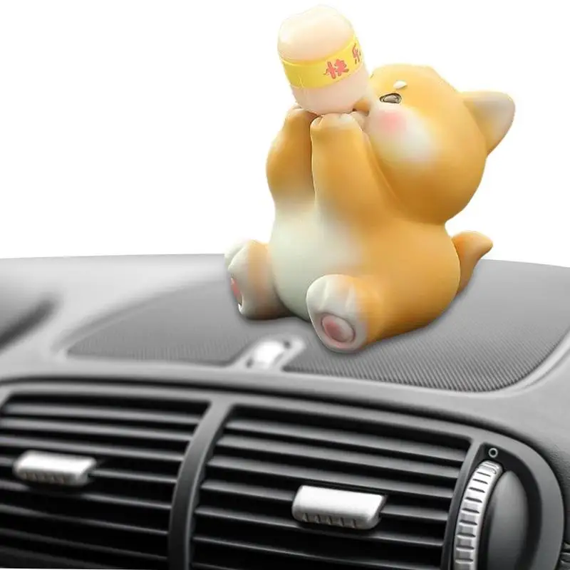 Cute Dashboard Animal Funny Dashboard Ornaments For Cars Mini Panda Bunny Pig Puppy Figurine Ornaments For Auto Dashboard Decor