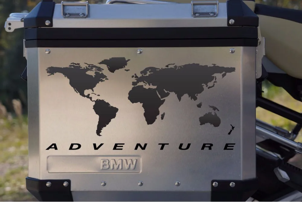 Adesivo Moto "World Adventure" Per Borsa Laterale Touratech