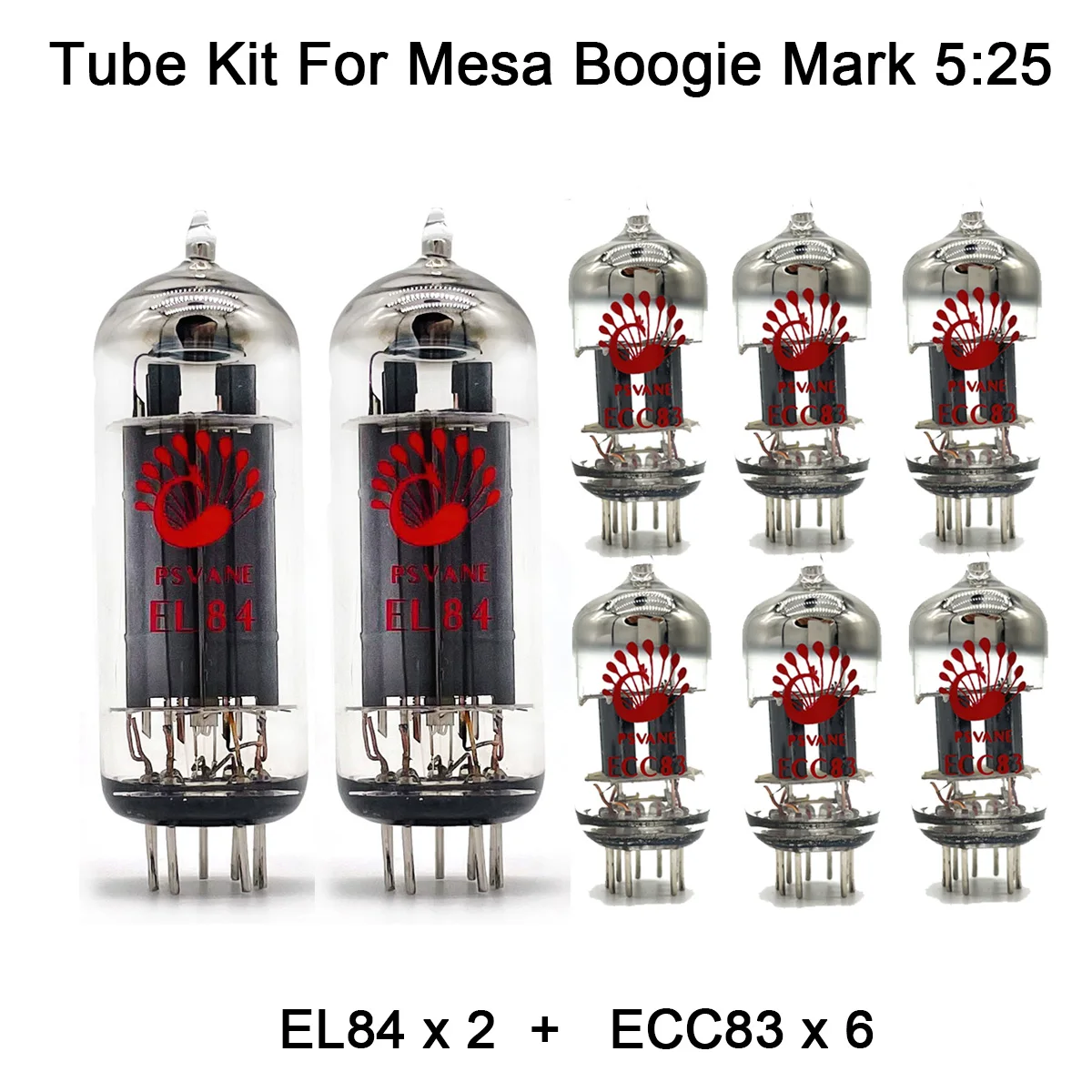 Kit Tubo Valvola Per Mesa Boogie Mark 5:25 Amplificatore Per Chitarra Cabinet Psvane 2Pcs El84 6Pcs Ecc83 Tubo Di Alimentazione Amplificatore Audio Pe
