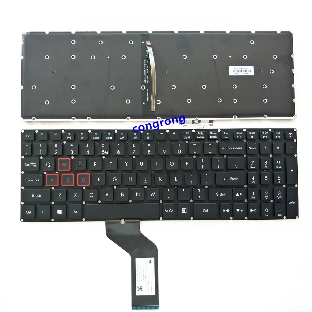 Tastiera Inglese Retroilluminata Per Acer Aspire Vx5-591G Vx15 Vx5-793 Vn7-593 Vx5-591 Vn7-793 Vn7-593G Vn7-793G N16W3 N16W4 Us