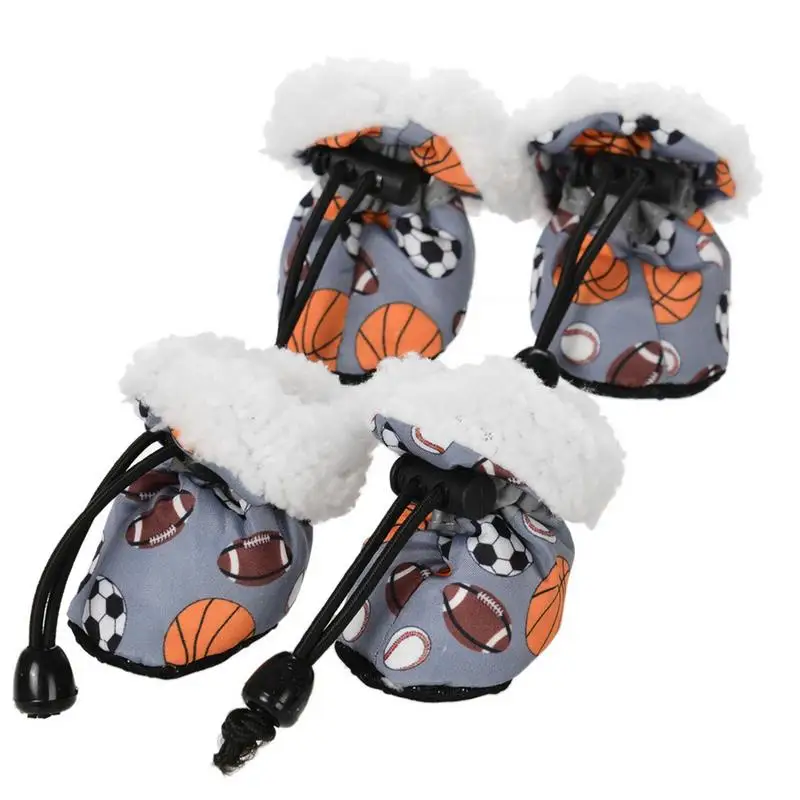 Scarpe Per Cani Per L'Inverno 4 Pezzi Stivali Universali Per Cani Da Compagnia Per La Protezione Delle Zampe Protezioni Per Zampe Di Cane Per Corgi Do