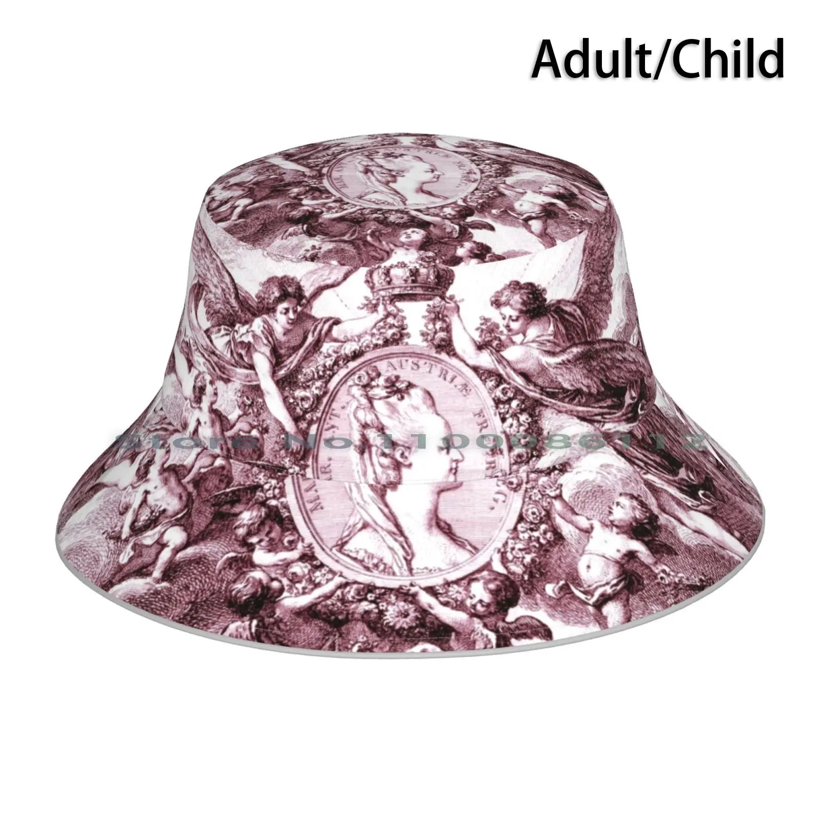 Marie-Antoinette Cameo Cappello Da Pescatore Berretto Da Sole Marie Antoinette Queen Of France Storia Francese Corona Putti Rococò Pieghevole All'Aper