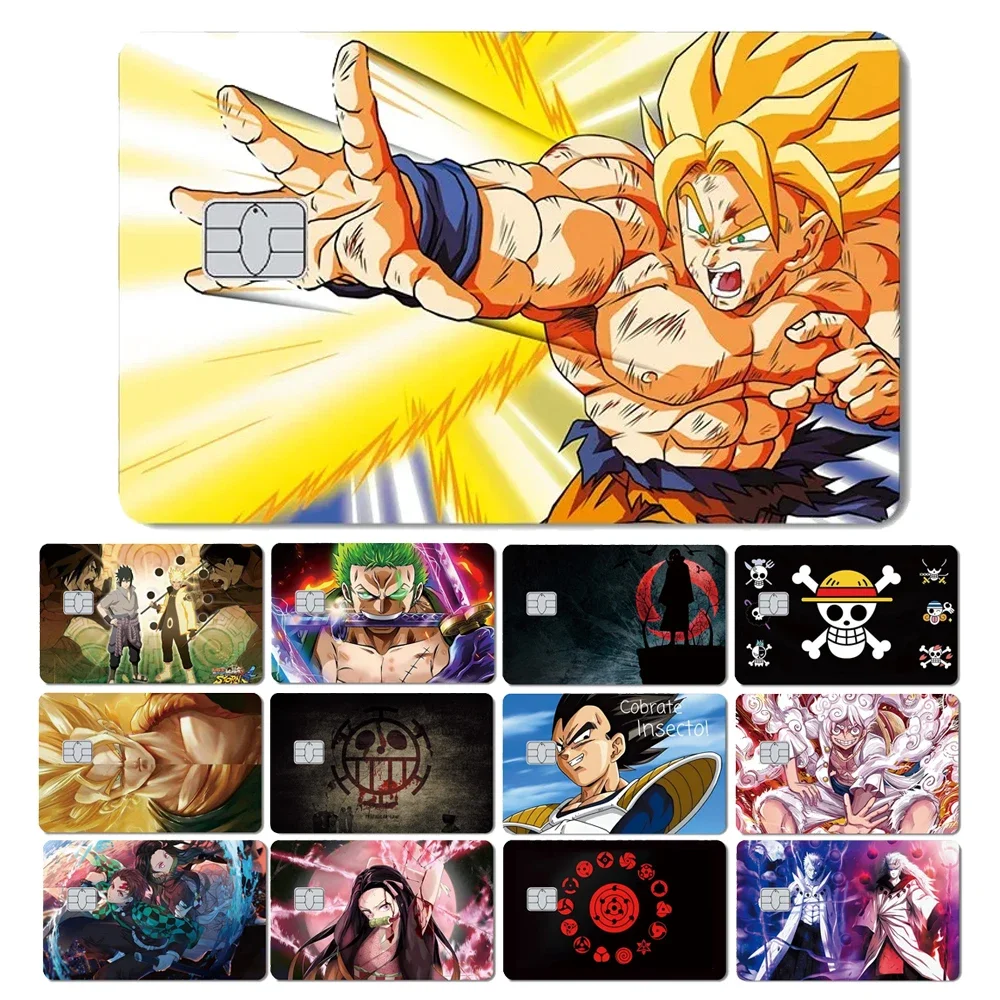 New Cool Anime Dragon Ball Naruto Credit Debit Metro Card Sticker Skin Film Front Side Small Chip Large Chip