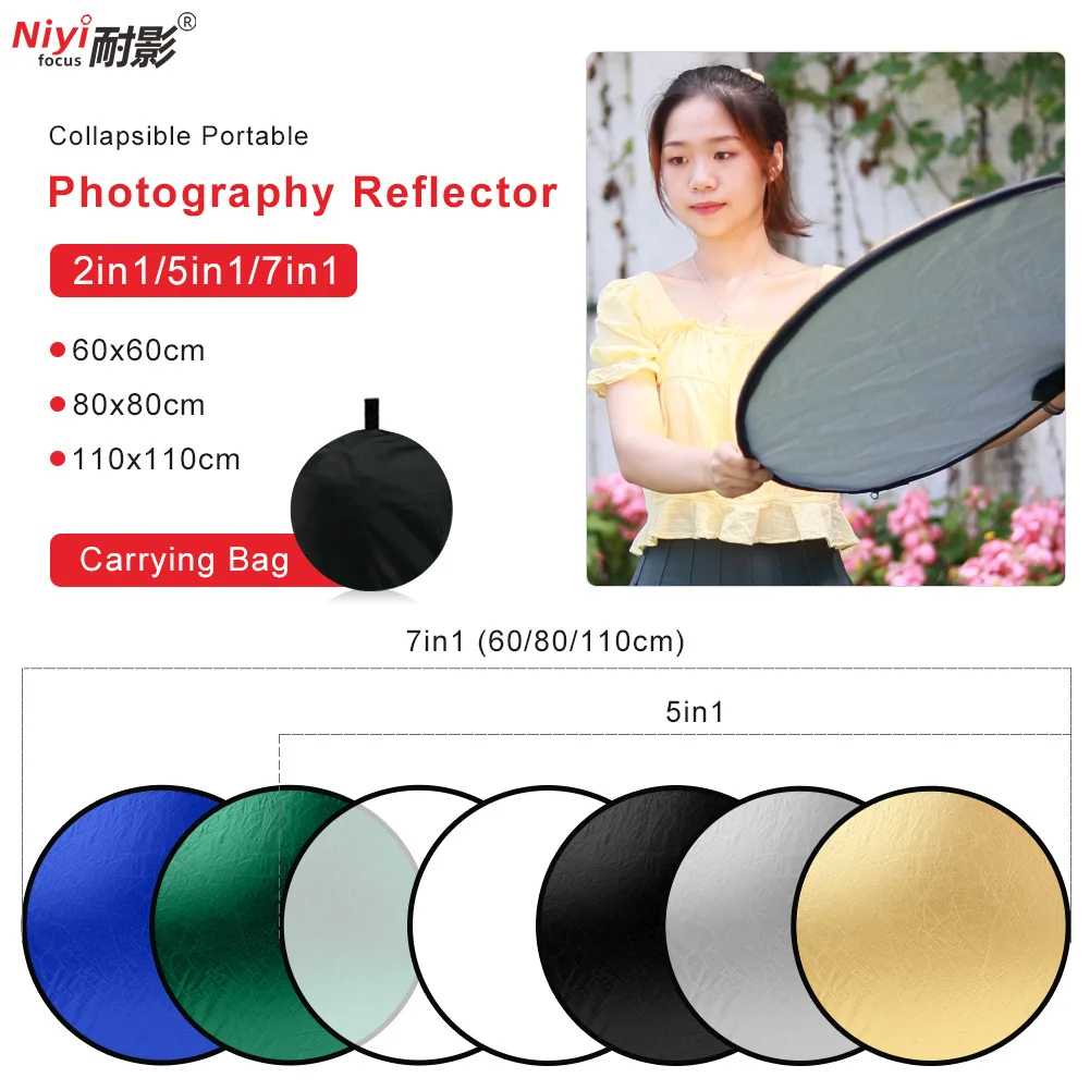 Riflettore Fotografia Luce Retotatore Accessori Fotografici Studio Riflettore Di Luce Diffusore Colorchecker 5 In1 Photo Pastella