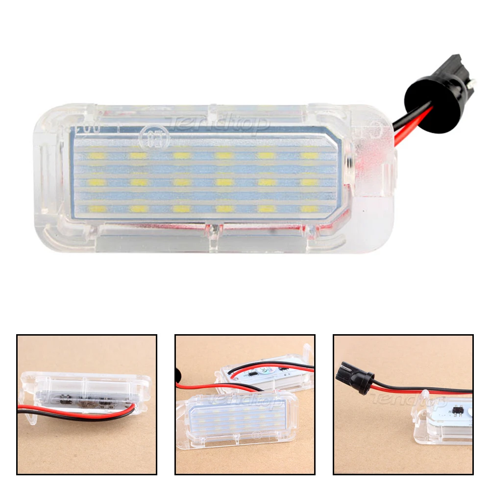Car License Number Plate Light Auto Lamp For Ford Focus 5D Fiesta Mondeo Mk4 C-Max Mk2 S-Max Kuga Galaxy License Plate Light