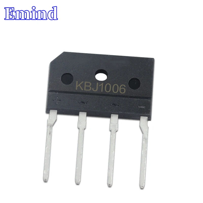 20/50/100/200/500Pcs Kbj1006 Raddrizzatore A Ponte Kbj10J Bridge Stack 10A/600V Kbj Footprint Flat Bridge Cutable Foot