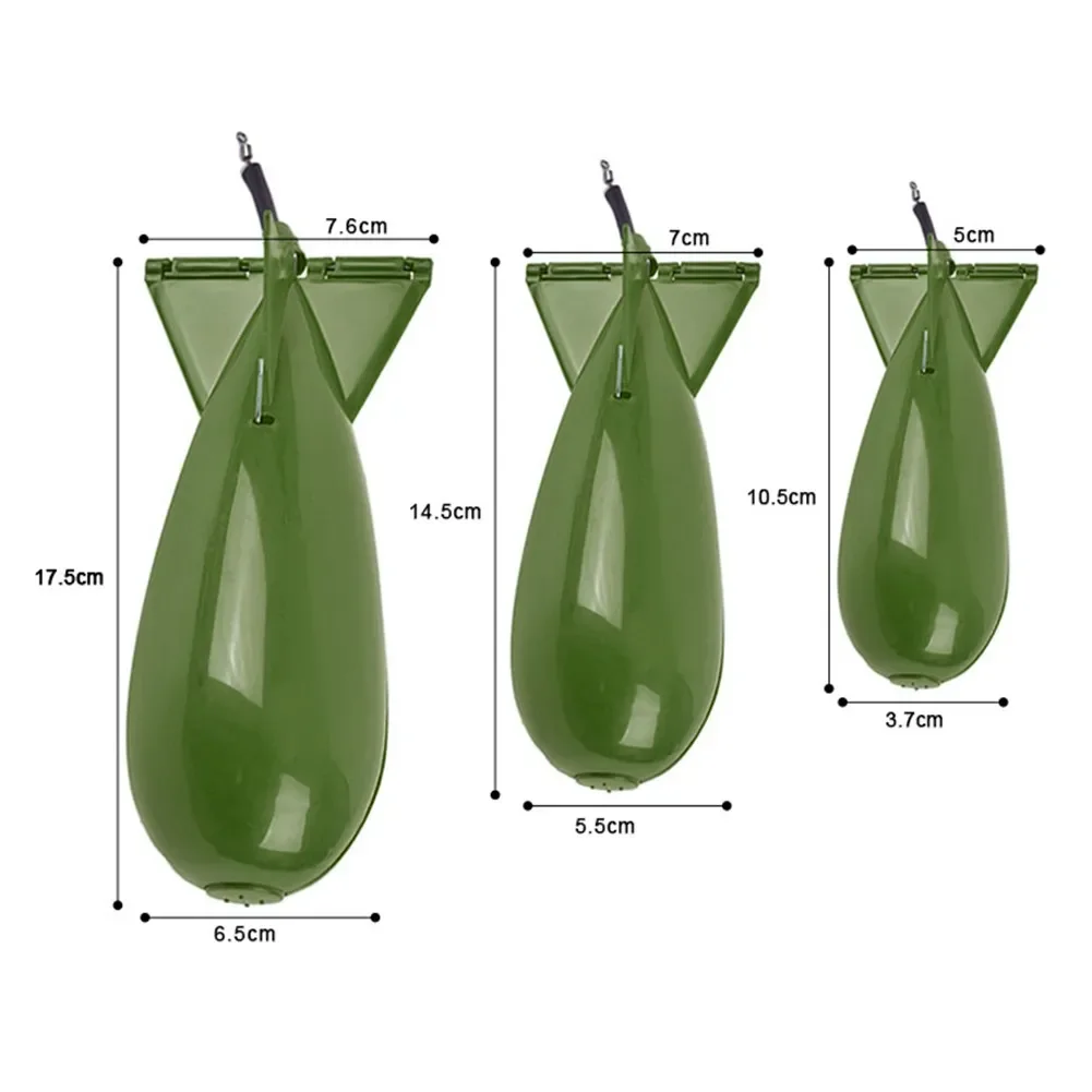 Carp Fishing Rocket Feeder Large Small Spod Bomb Float Lure Bait Holder Pellet Rocket Feeder 3 Size Pellet Rockets Feeder