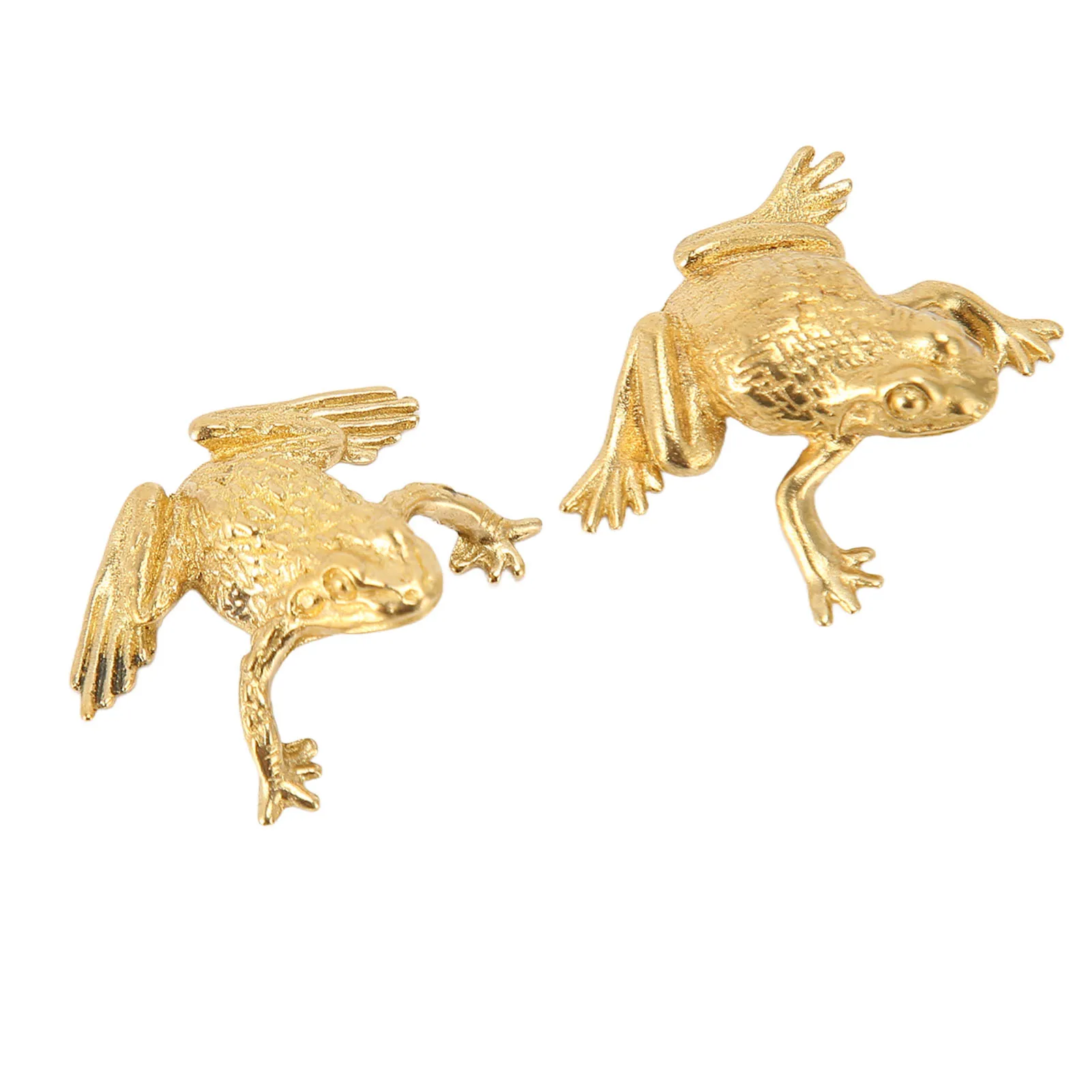2 Pezzi Feng Shui Money Frog Fortune Exquisite Retro Hand Polished Lucky Toad Decorations For Interior