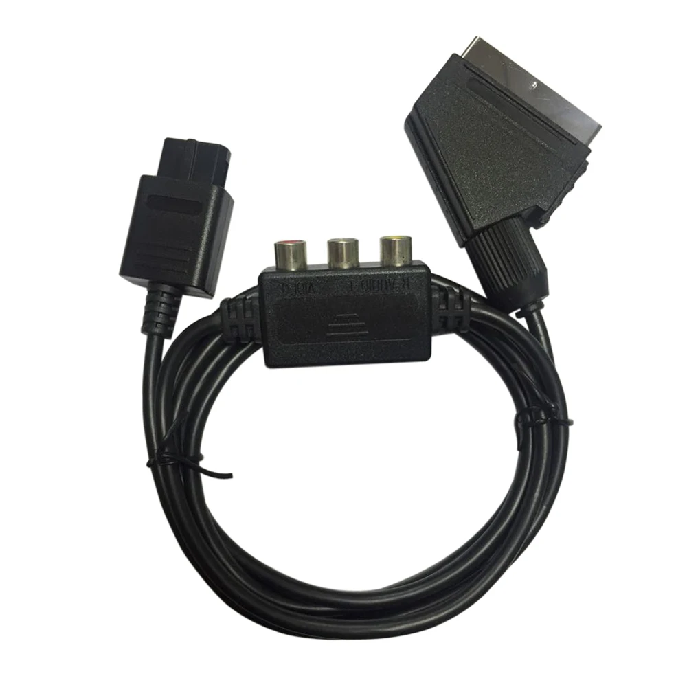 10Pcs Cavo Tv Cavo Scart Cavo Scart Cavo Scart Per Snes Per Gamecube N64 Cavo Scart Console Con Adattatore Av Box