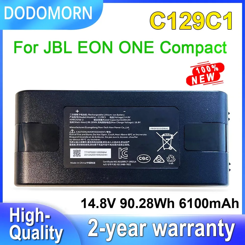 Dodomorn Per Jbl Eon One Compact Wireless Speaker Battery C129C1 14.8V 90.28Wh Ricaricabile Con Numero Di Tracciamento In Magazzino