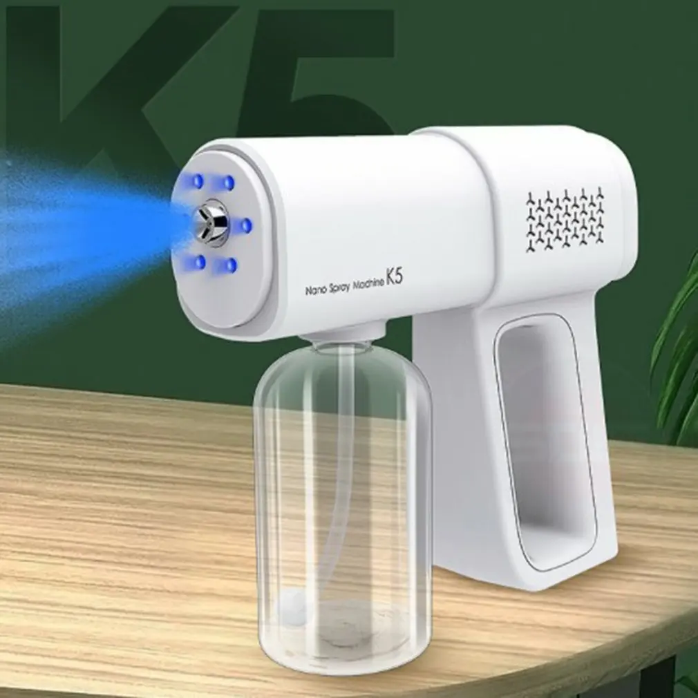 Nebulizzatore Di Atomizzazione Ricaricabile Usb Nebulizzatore Di Disinfezione Atomizzatore Portatile Portatile A Luce Blu Nano Nebulizzatore A Vapore