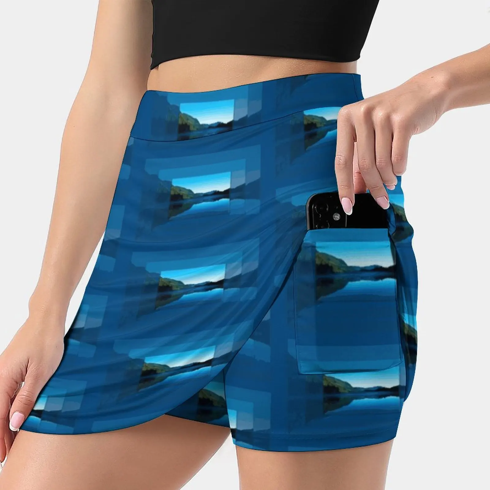 Gorilla Creek In The Mist Women Tennis Skirts Golf Badminton Pantskirt Sports Phone Pocket Skort Canada British Great Bear