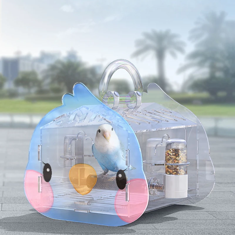 Clear Bird Cage Budgie Habitat Decor Feeder Outdoor Canari Bird Cage Decoration Loungefly Gabbia Per Papagalli Furnitures Yn50Bc