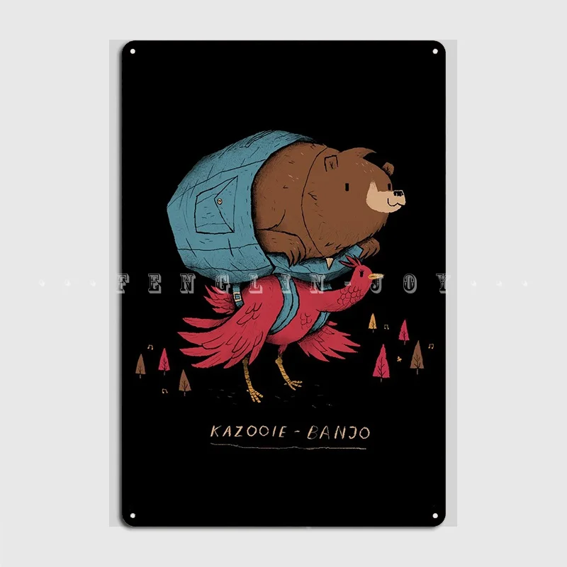 Kazooie Banjo! Targa In Metallo Poster Wall Pub Home Vintage Garage Decorazione Targa In Metallo Poster