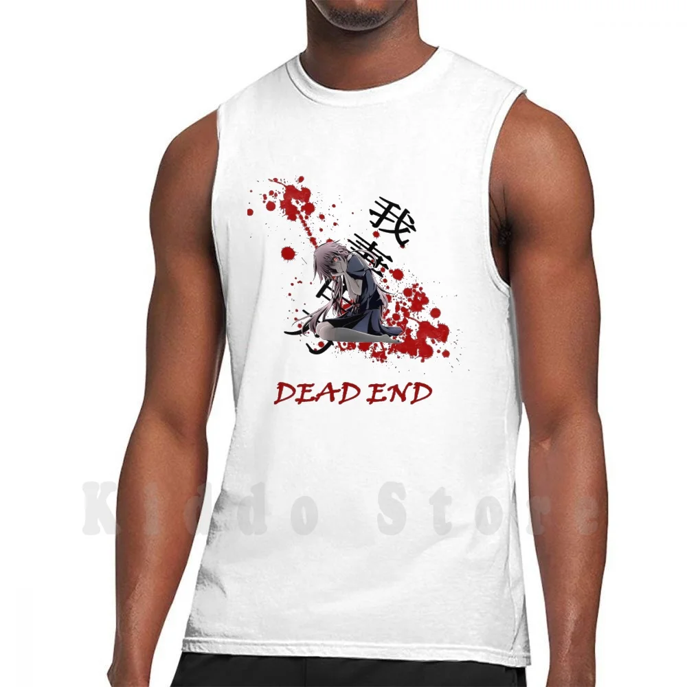 Dead End Canotte Gilet 100% Cotone Mirai Nikki Anime Blood Yuno Yuno Gasai Mirai Nikki Yuno Manga