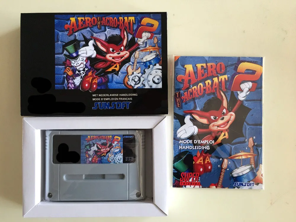 Giochi A 16Bit ** Aero The Acro-Bat 2 (Versione Francese Pal!! Cartuccia Manuale Scatola!!)