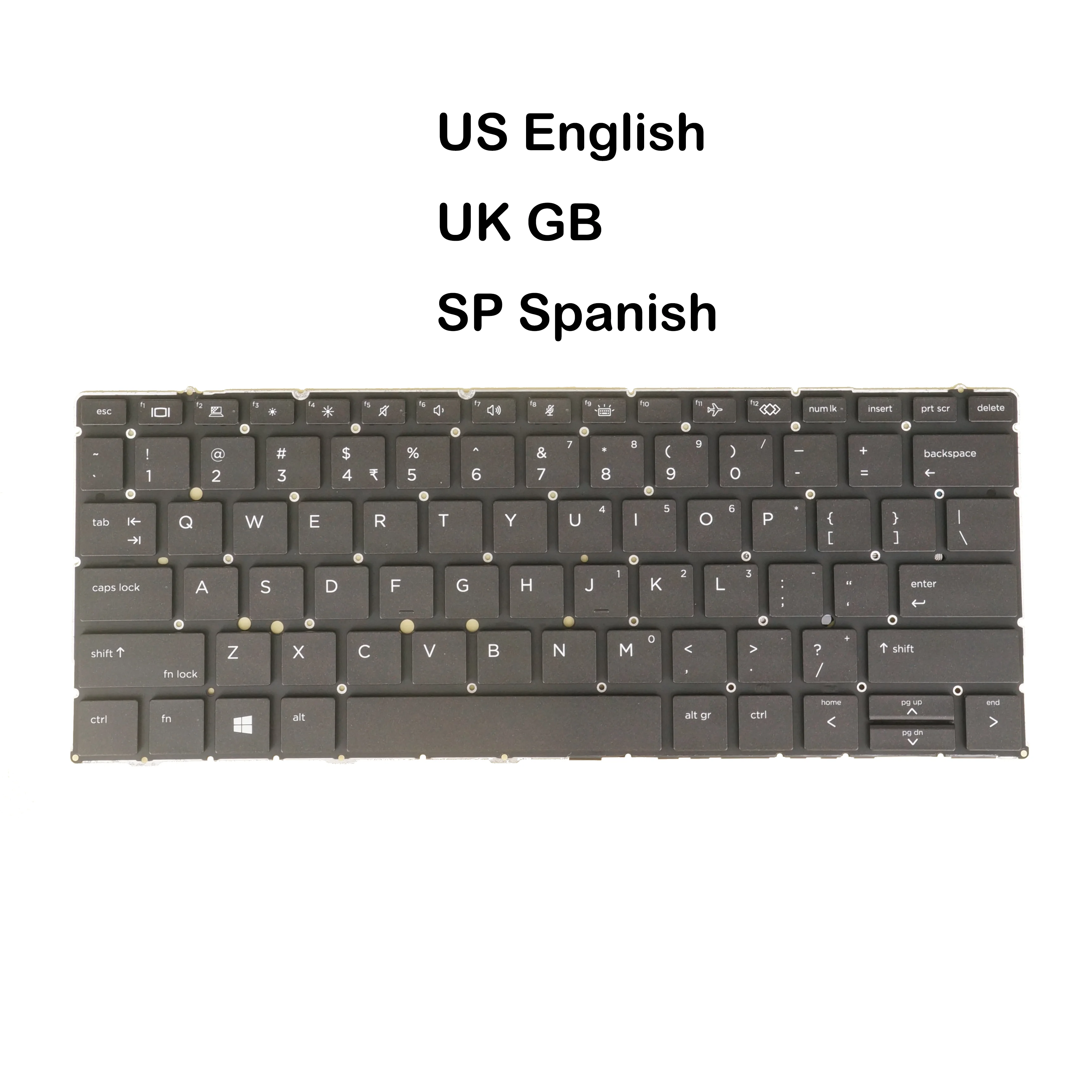Tastiera Retroilluminata Per Laptop Hp Elite Dragonfly G1 G2 Muslimus Uk Spanish, Muslimym42530-M45177-001 D61 071 031 Nero