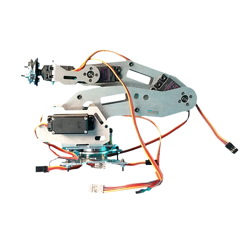 Metallo 6 Dof Robot Arm Robotic Abb Modello Industriale Manipolatore Meccanico A Sei Assi Fai Da Te Smart Toy Rotatary Base Progetto Didattico