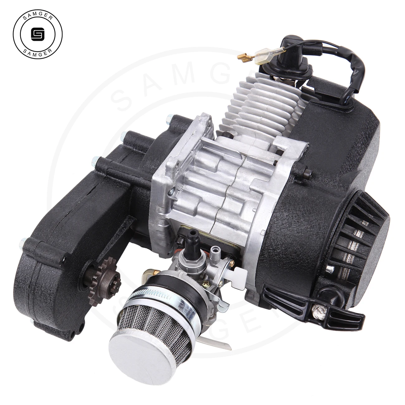 Samger 49Cc 2 Tempi Pocket Bike Motore Moto Motore Filtro Aria Pullstart Quad Pocket Bike Cross Bike Atv