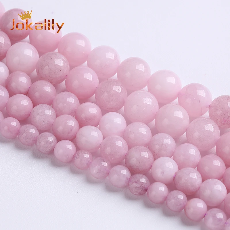 Natural Stone Purple Kunzite Beads Spodumene Round Loose Spacer Beads For Jewelry Making Diy Bracelets Accessories 6 8 10Mm 15"