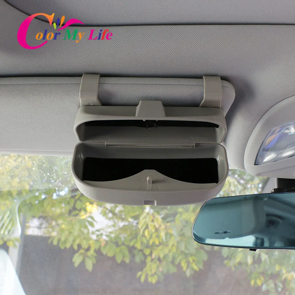 Colore La Mia Vita Cassa Di Vetro Organizer Box Occhiali Da Sole Del Supporto Di Immagazzinaggio Tasche Per Nissan X-Trail Qashqai Murano Soleggiato J