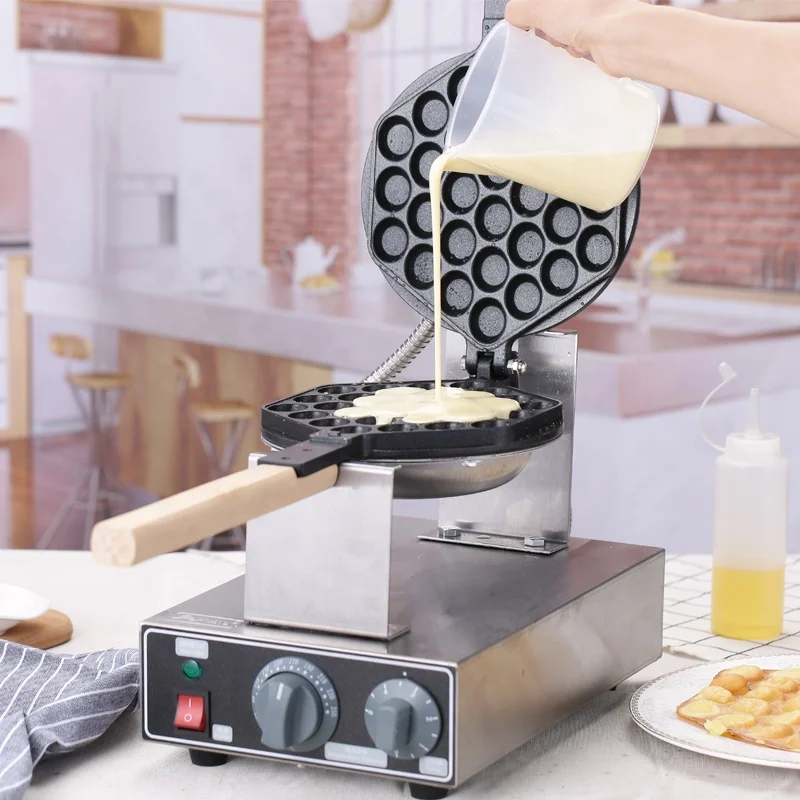 Grace Commercial Portable 220V Electric Bubble Egg Waffle Maker