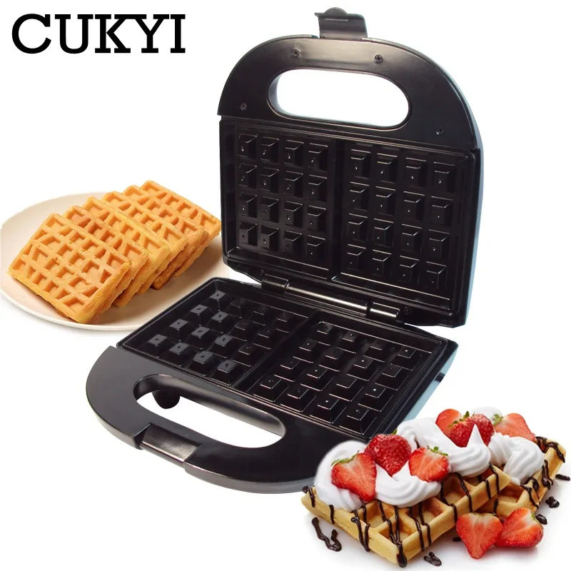 Cukyi Electric Waffle Maker Electric Sandwich Iron Muffin Macchina Per La Colazione Multifunzionale Bubble Egg Cake Forno Per Cucina Eu