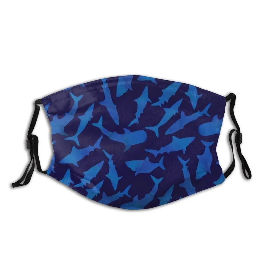Squalo Senza Cuciture Stampa Filtro Lavabile Maschera Antipolvere Bocca Shark Sharks Whale Shark Tiger Shark Great White Shark Bullshark