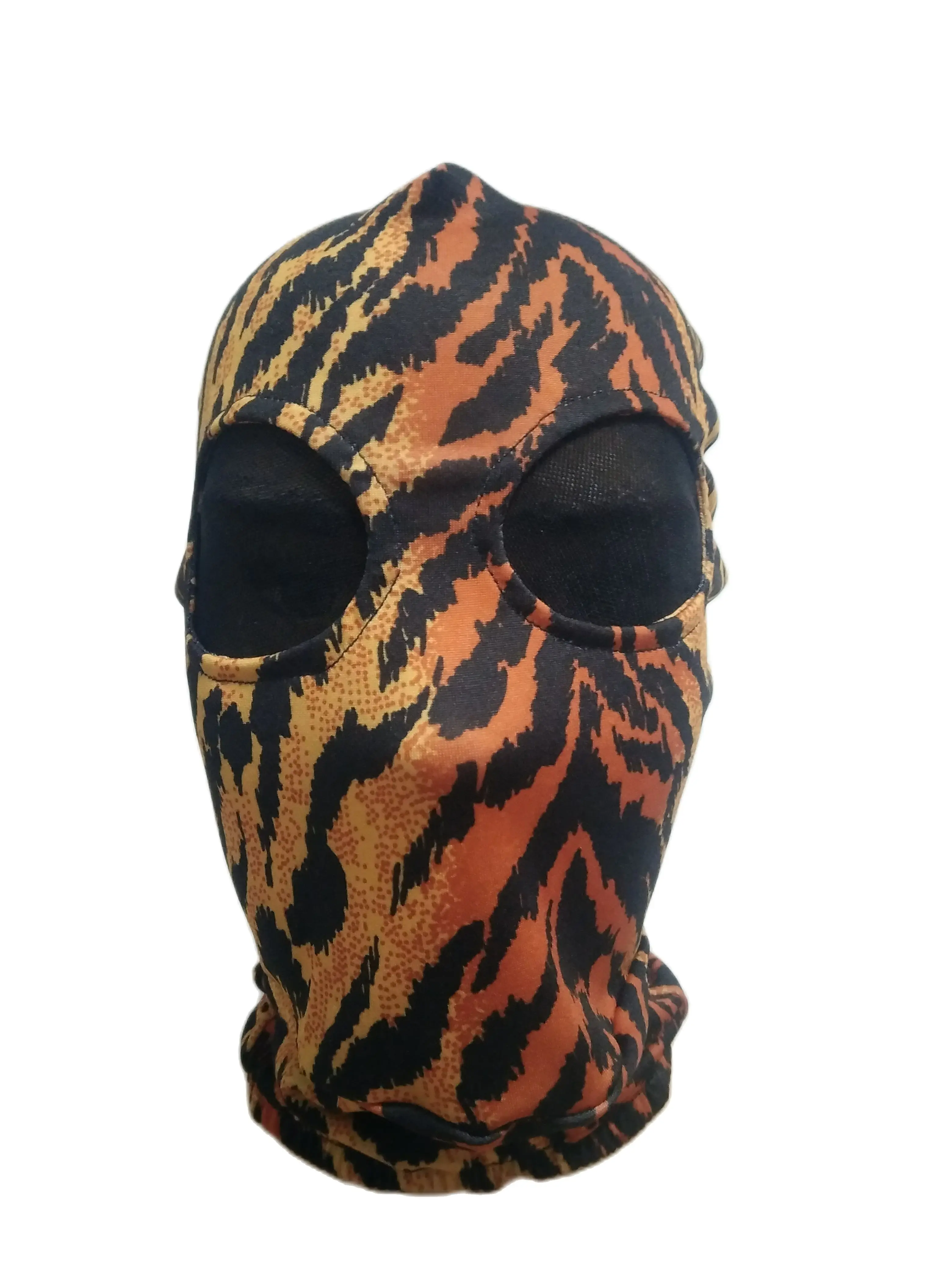 Cosplay Sexy Mask Tiger Pattern Hood Open Mesh Eyes Unisex Zentai Costumes Accessori Per Feste Maschere Di Halloween