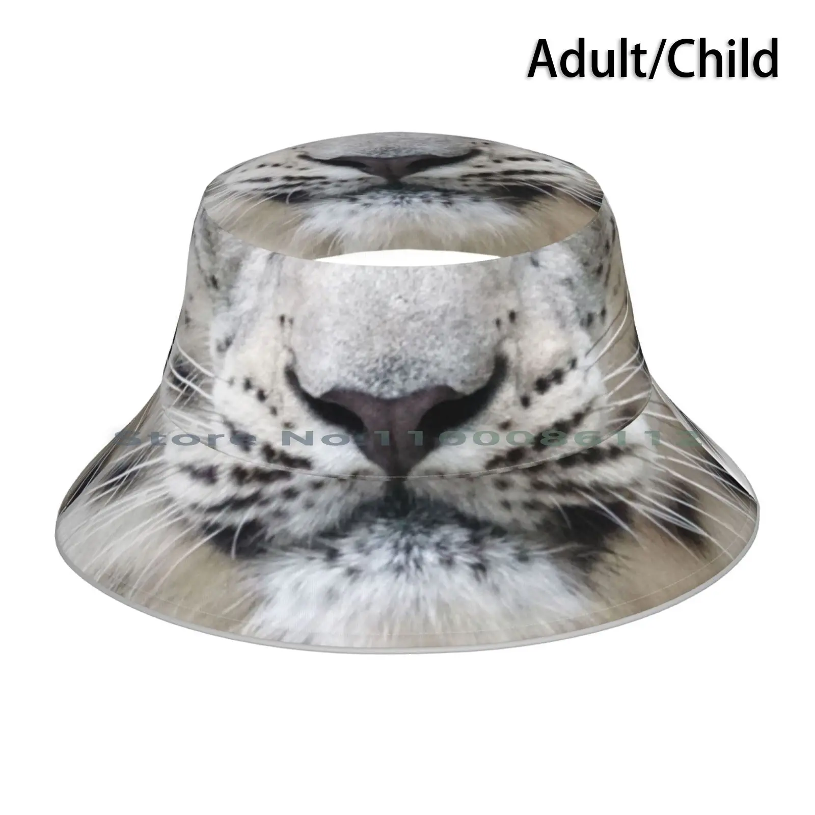 Snow Leopard Face Maschera Protettiva Cappello Da Pescatore Cappello Da Sole Uncia Uncia Snow Leopard Lovers Tiger King Carol Baskin Joe Esotico Selva