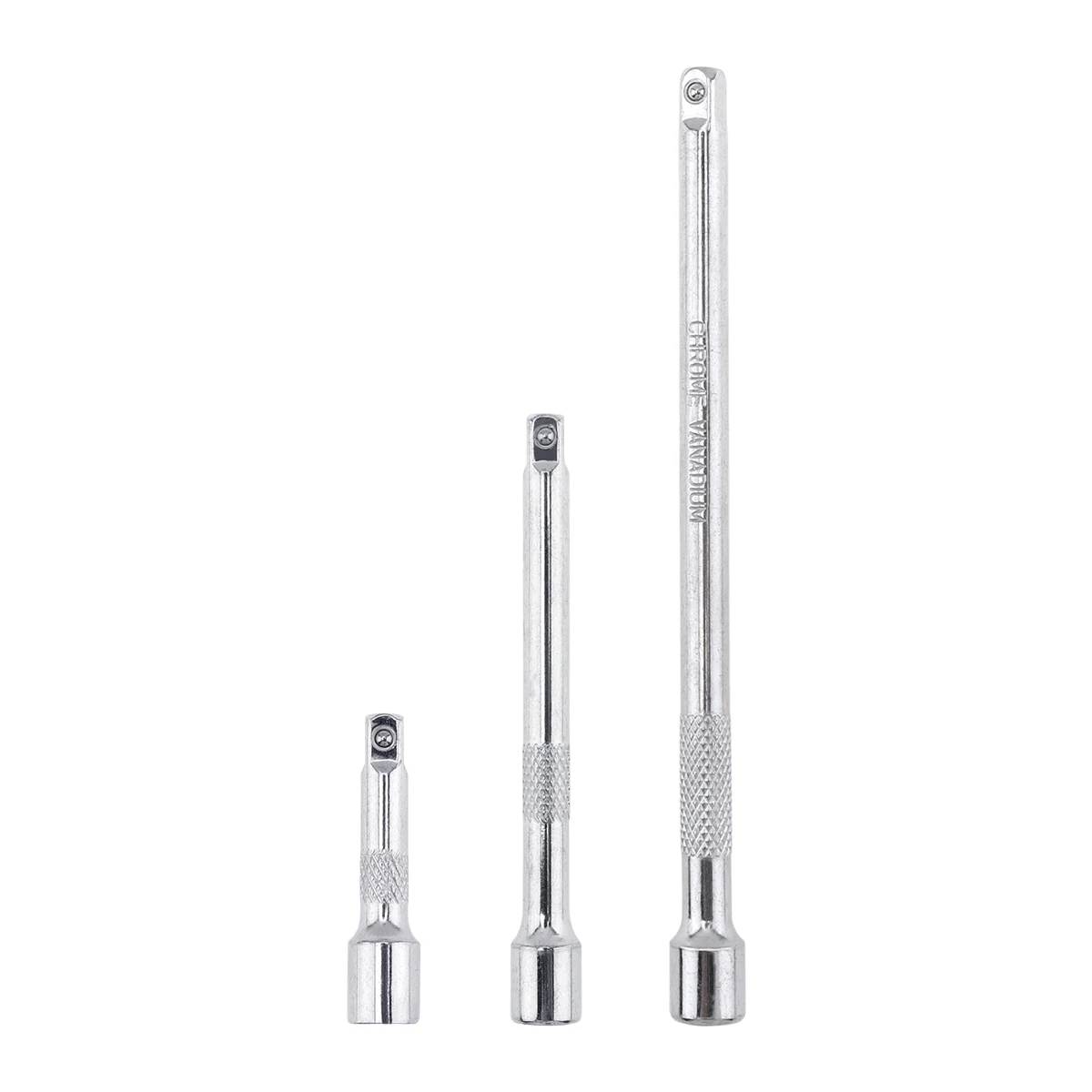 3Pcs 1/4 Socket Ratchet Wrench Extension Bar Cr-V 50/100/150Mm Long Bar Sleeve Connecting Rod Steering Connecting Rod