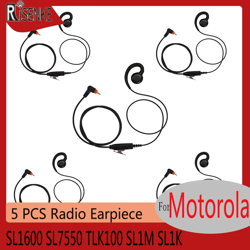 Risenke-C-Cuffia Girevole Per Motorola Talkaout, Sl1600, Sl7550, Tlk100, Sl1M, Sl1K, Sl7580, Sl7590, Sl4000, Sl3500E, 2,5Mm
