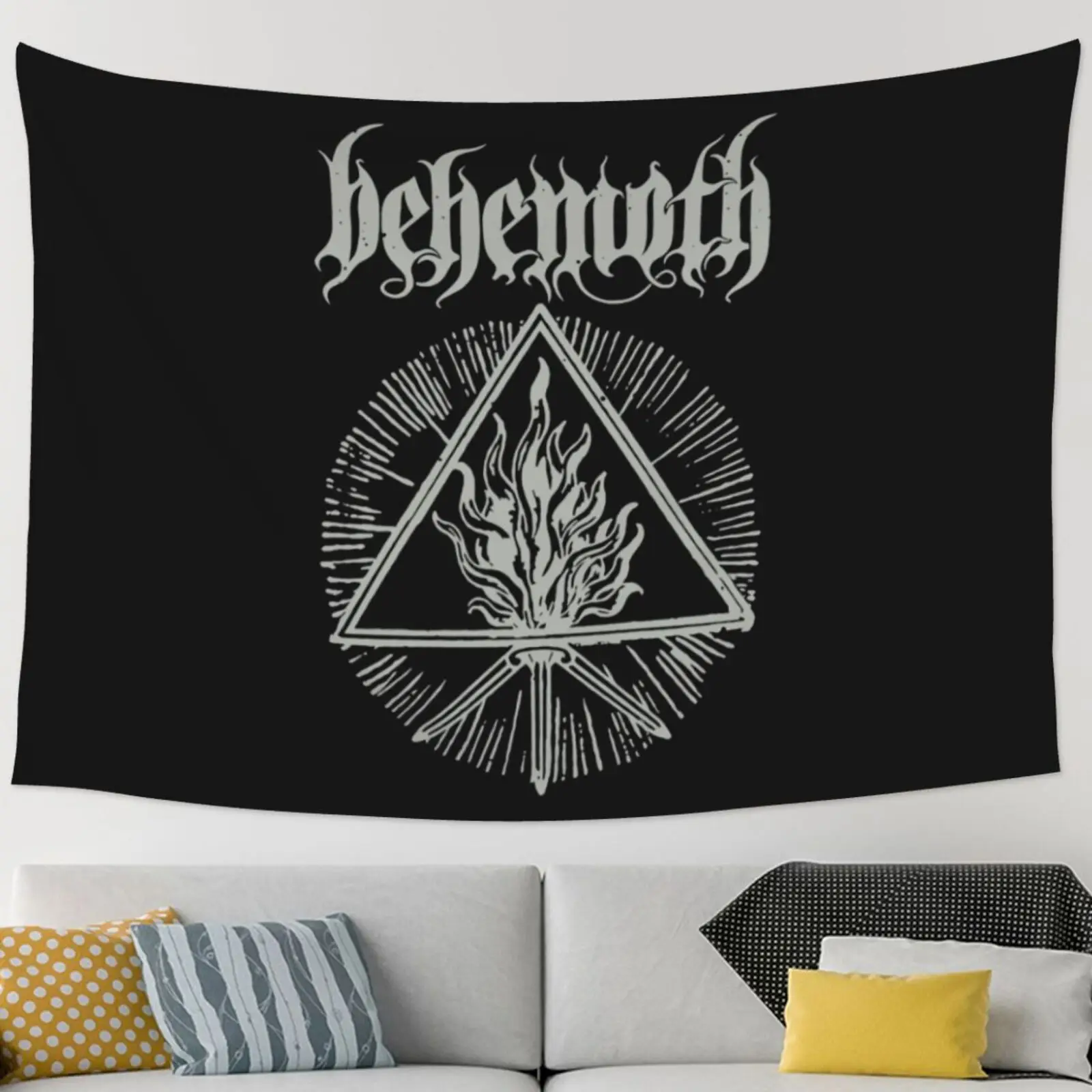 Behemoth Furor Divinus Arazzo Appeso A Parete Mandala Rivestimenti Murali Estetici Pink Room Decor