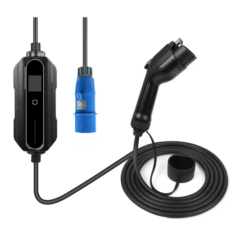 7.2Kw 32A Ev Caricabatterie Stazione Di Ricarica Mobile Procharge Tipo 2 Tipo 1 Cee Blu 10A 16A 20A 24A 32A Auto Elettriche