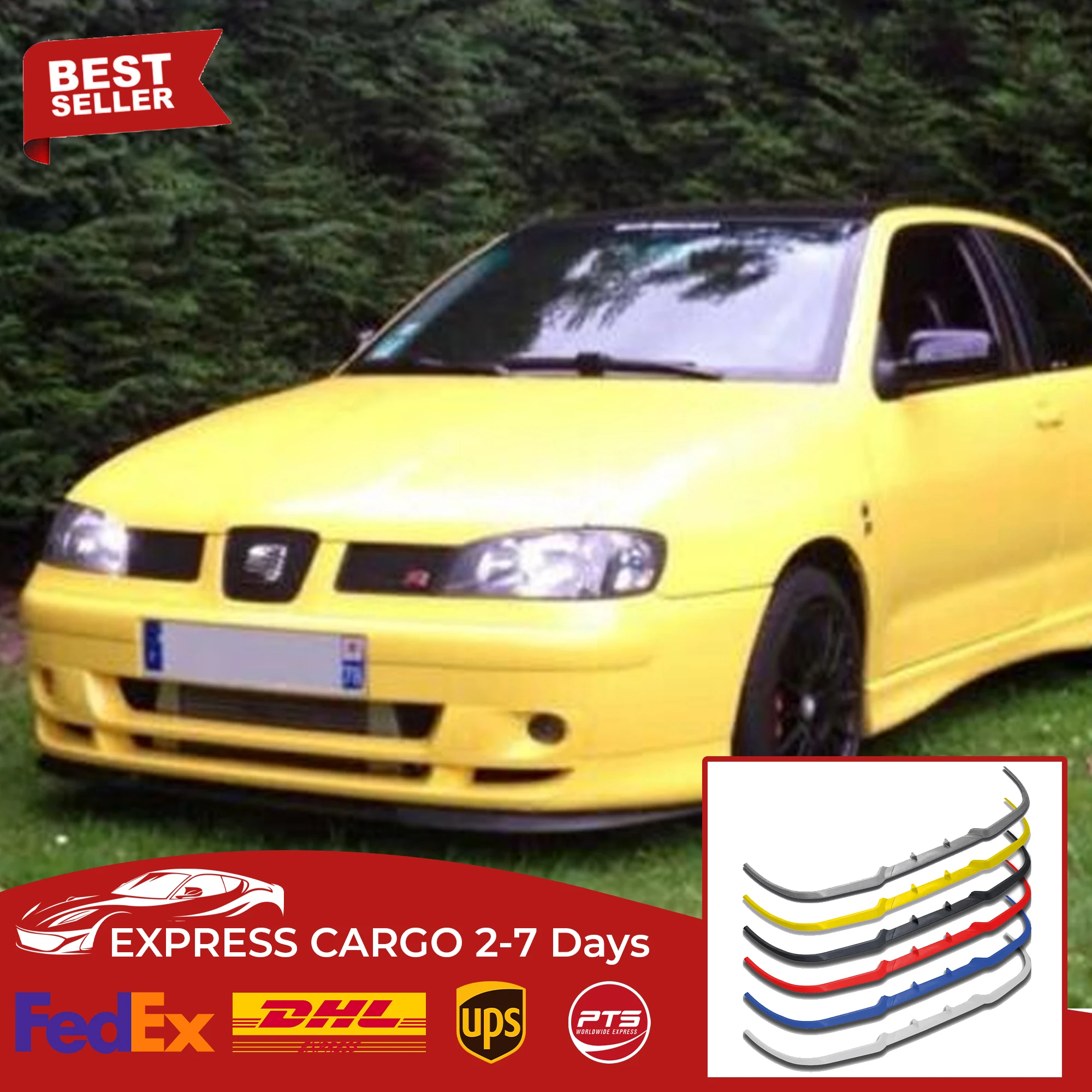 Per Seat Ibiza Mk2 Mk3 6K Cupra R Spoiler Anteriore Paraurti Lip Euro Spoiler Lip Universal 3 Pcs Body Kit