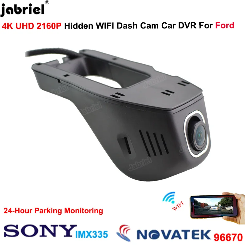 Videoregistratore Dash Cam Dvr Per Auto 4K 2160P Per Ford Focus 2 3 Per Ford Focus Mk2 Mk3 Fiesta Mk7 Ranger Per Ford Mondeo Mk4 Mk3