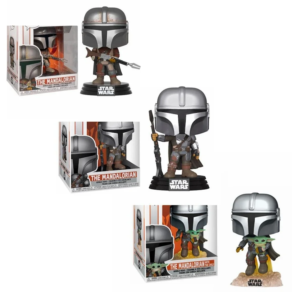 Funko Pop Star Wars Mandalorian Con Pistole #345 Fizz 402 #326 # Modello In Vinile Action Figurestoys Per Regalo Di Compleanno Per Bambini