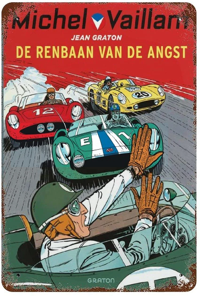 Targa Da Parete In Metallo Targa In Latta Michel Vaillant Jean Graton Van De Angst Indoor Home Bar Poster Decorazione Da Parete Targa