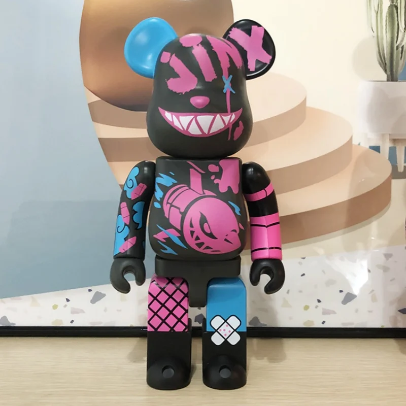 28Cm 400% Bearbrick Figure Fashion Violent Bear Statue Decorazione Del Desktop Bearbrick Figurine Luxury Living Room Decoration Decor
