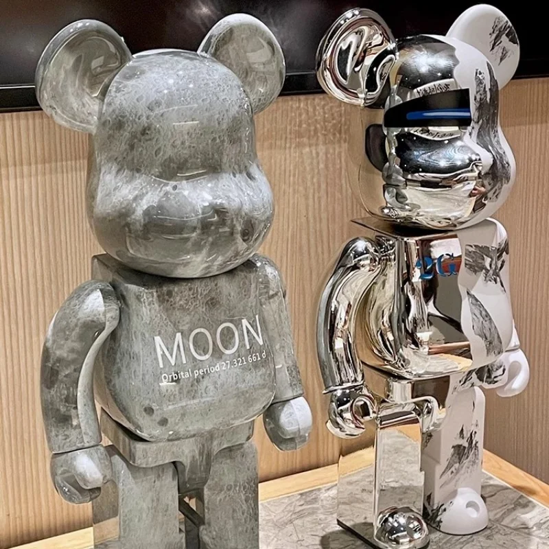 400% Bearbrick Figure Violent Bear Statue Bearbrick Collection Fashion Bear Figure Desktop Luxury Living Room Decorations Gifts