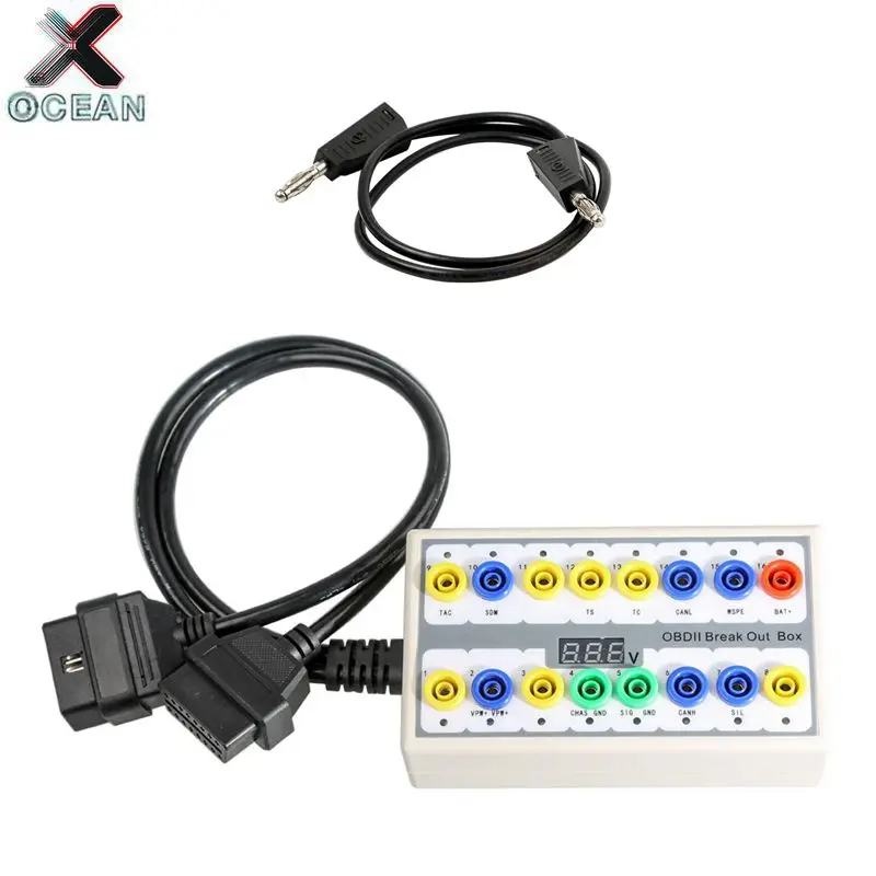 Professionale Auto Car Obd 2 Break Out Box Obd2 Breakout Box Obd Obdii Protocol Detector Rilevatore Di Connettori Diagnostici