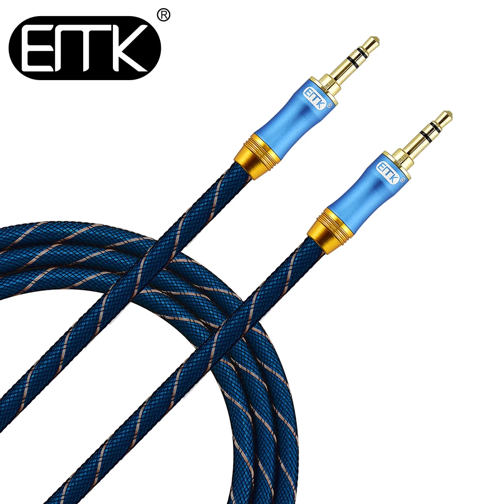 Cavo Aux Emk Cavo Audio Jack Da 3.5Mm Cavo Altoparlante Per Adattatore Per Cuffie Per Auto Jack Maschio A Jack Cavo Da 3.5Mm Per Samsung Xiaomi