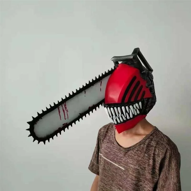 Anime Motosega Uomo Cosplay Prop Denji Casco Motosega Casco Motosega Cosplay Prop Arma Halloween Carnival Cosplay Party