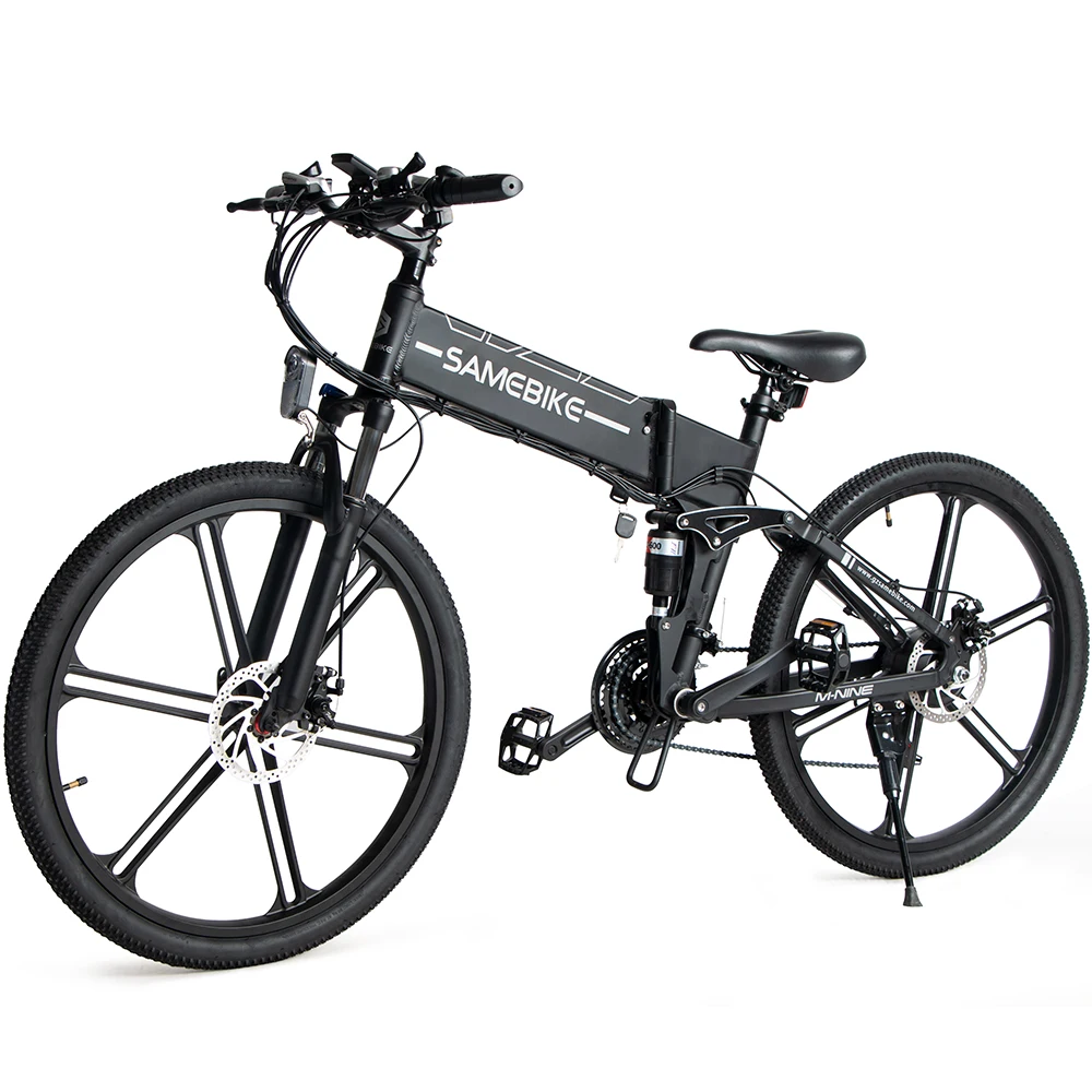 Samebike Bici Elettrica Pieghevole 500W 48V 10Ah 26 Pollici Pieghevole Ebike Full Suspension Mountain Biciclette Elettriche Per Adulti Eu Uk Stock