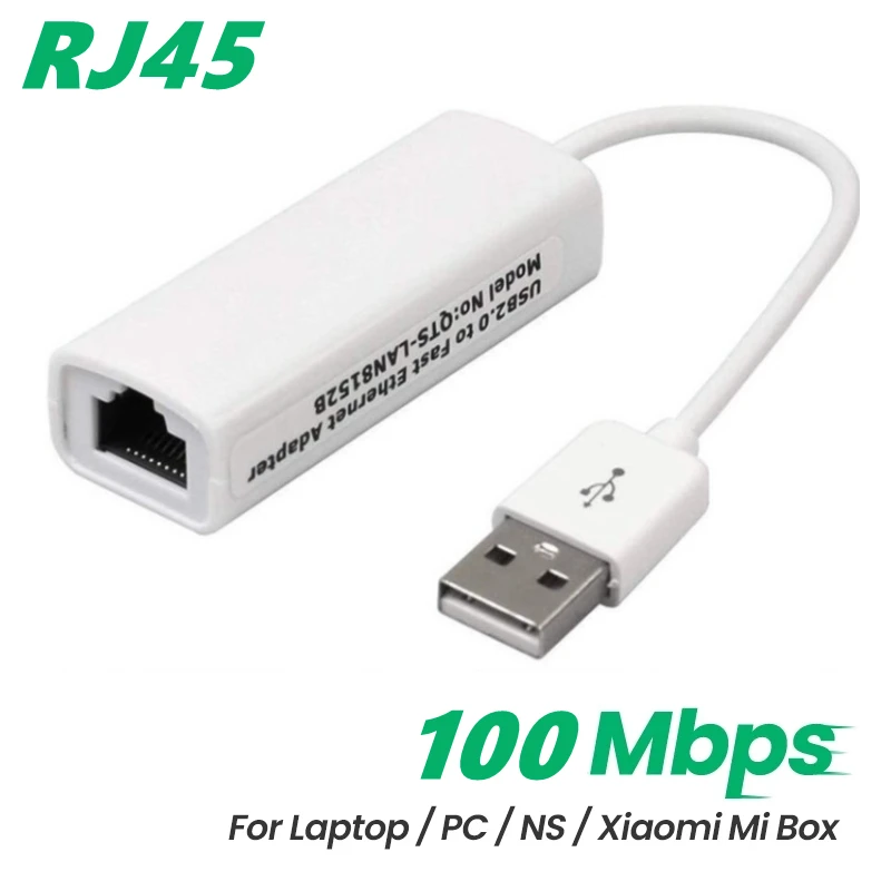 Adattatore Internet Usb Scheda Di Rete Da Usb A Internet Rj45 Lan Per Windows 7/8/10/Xp Computer Pc Laptop Adattatore Ethernet Usb 100Mbps